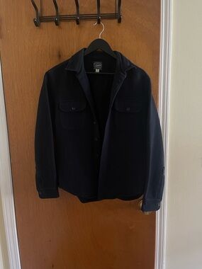 J.Crew chamois shirt jacket in Navy, size slim medium